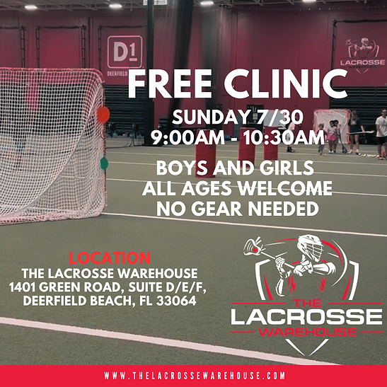 Free Lacrosse Clinic The Lax Warehouse